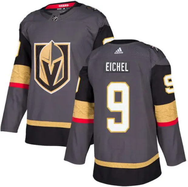 Men's Vegas Golden Knights #9 Jack Eichel Grey Latino Heritage Night Stitched NHL Jersey Men's Vegas Golden Knights #9 Jack Eichel Grey Latino Heritage Night Stitched NHL Jersey